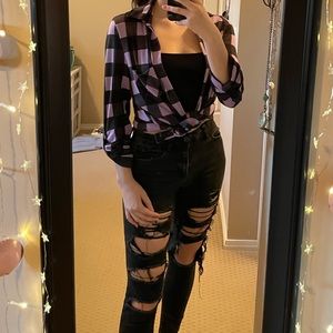 Purple Plaid shirt
